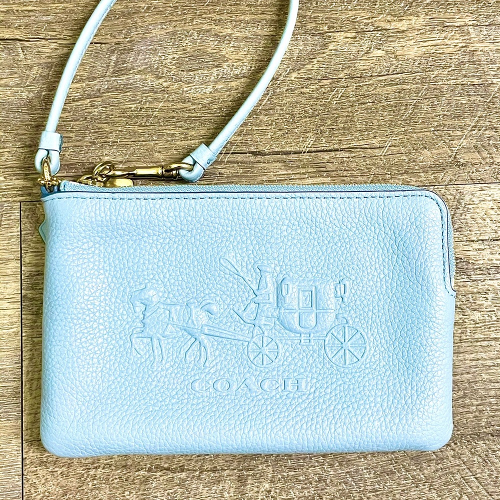 Coach Blue Wristlet Wallet